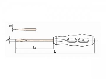 265 Non Sparking Insulated Slotted Screwdriver