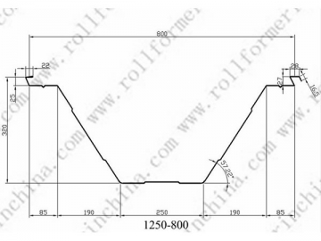 ABM Quick Span / K-Span Roll Forming Machine, CS-1250-800