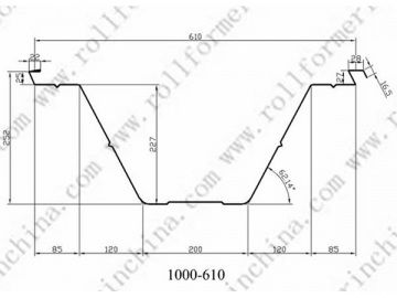 ABM Quick Span / K-Span Roll Forming Machine, CS-1000-610