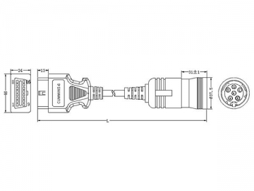 Cummins 6-Pin Cable-I