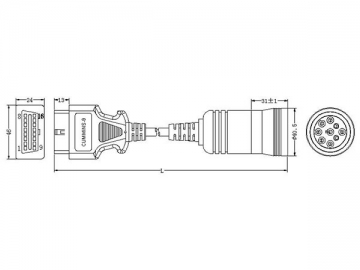 Cummins 9-Pin Cable-I