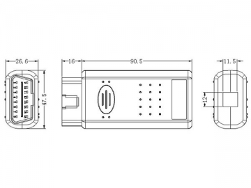 OBD Connector Shell-B