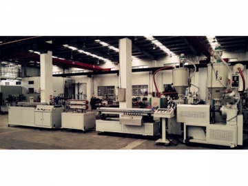 Precision profile extrusion line